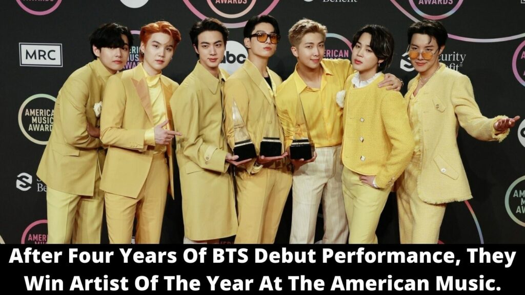 After Four Years Of BTS Debut Performance, They Win Artist Of The Year At The American Music.