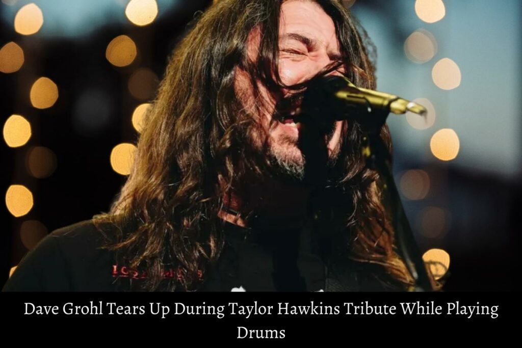 Dave Grohl Tears Up During Taylor Hawkins Tribute While Playing Drums