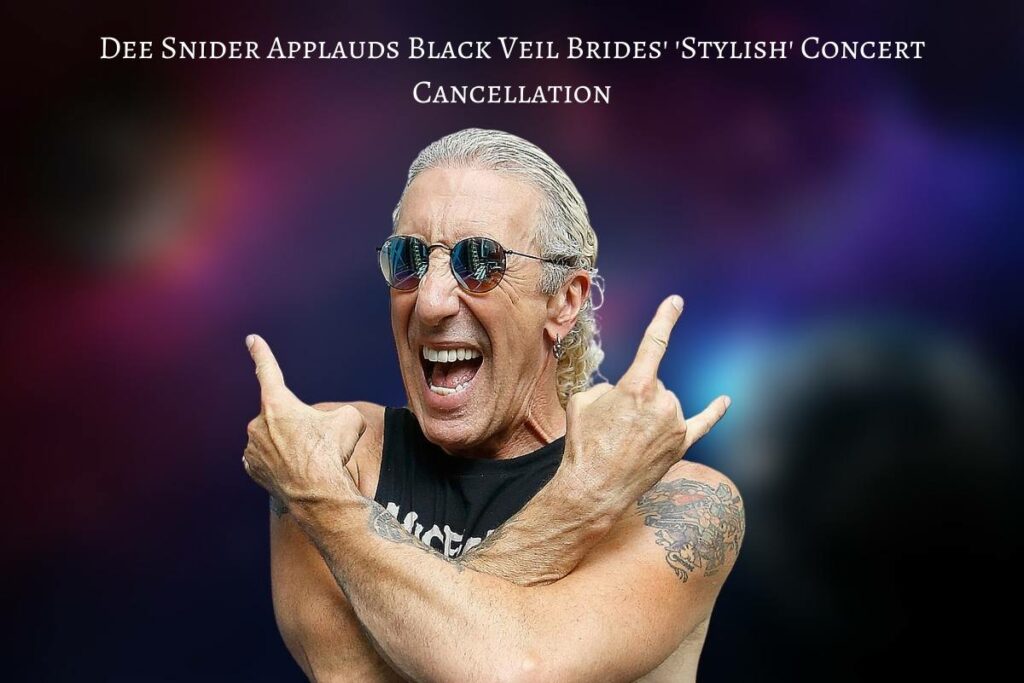 Dee Snider Applauds Black Veil Brides' 'Stylish' Concert Cancellation