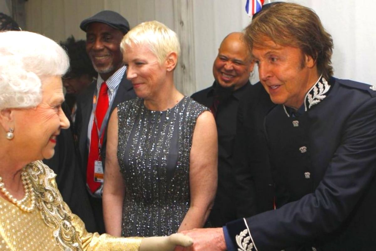 Paul McCartney With Queen Elizabeth II