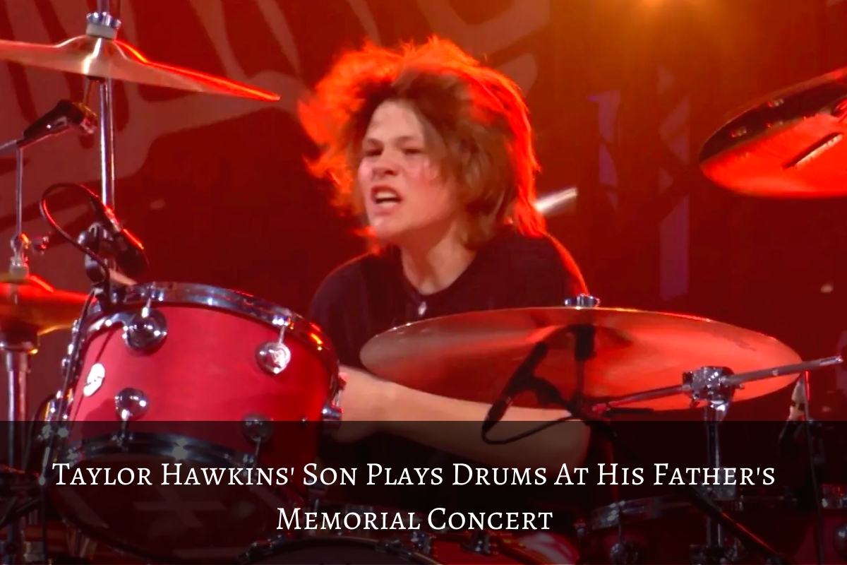 Taylor Hawkins' Son Plays Drums At His Father's Memorial Concert
