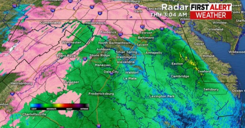 Maryland Winter Weather Brings Freezing Rain And Hazardous Roads