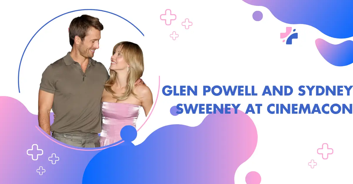 Glen Powell and Sydney Sweeney at CinemaCon